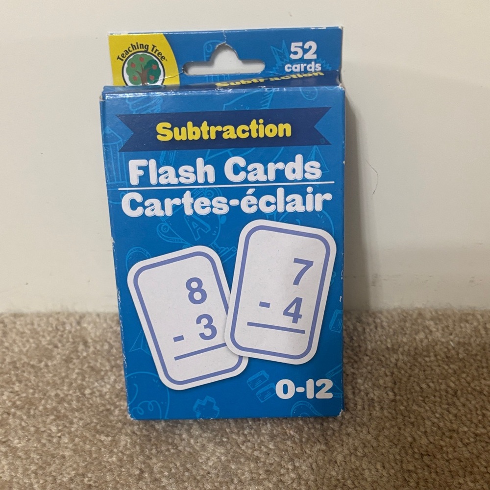 Teaching tree Subtraction Flash Cards 52 cards brand new NIB math